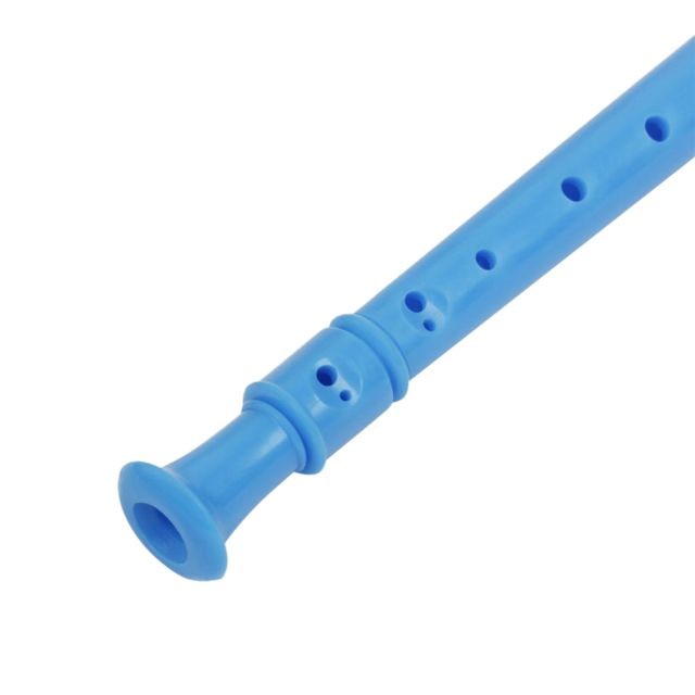 Saxophones Clarinette enregistreur détachable 8 trous avec tige de nettoyage pour enfants bleu