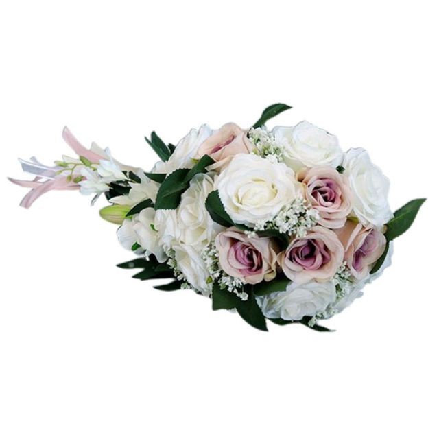 marque generique - Bouquet De Mariage Fleurs Bouquets De Mariée Faux Fleur Satin Ruban Décor A marque generique  - Plantes et fleurs artificielles