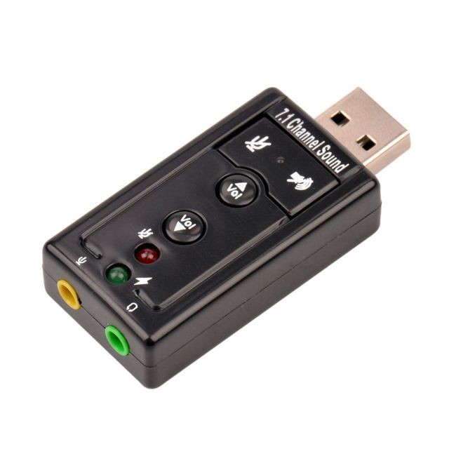 Cabling - CABLING  USB 2.0 7.1 Canal externe USB Audio Carte Son Adaptateur avec 3.5mm Casque Microphone pour PC , Ordinateur de bureau - Carte Audio
