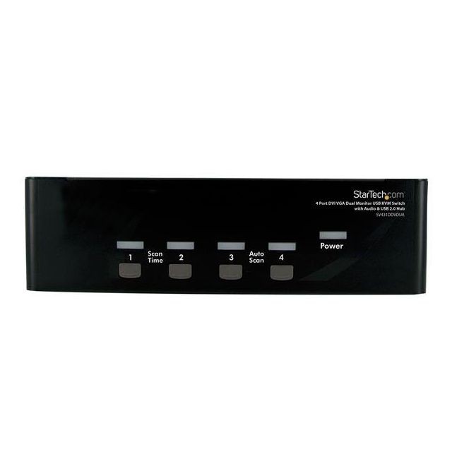 Startech - STARTECH Commutateur KVM DVI/VGA USB - pour 4 Ordinateurs avec Audio et 2 écrans DVI/VGA - Convertisseur Audio et Vidéo