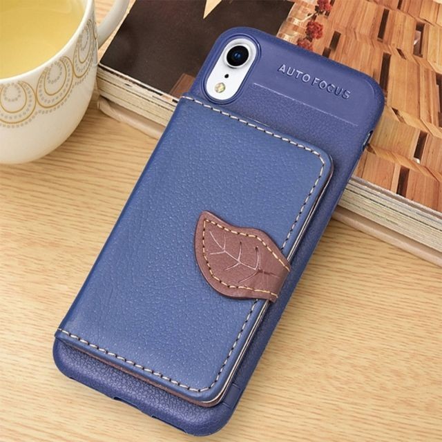 Wewoo - Étui en cuir à rabat horizontal PU et TPU Litchi Texture pour iPhone XR, avec support et logements pour cartes, portefeuille et cadre photo (Bleu) Wewoo  - Accessoire Smartphone
