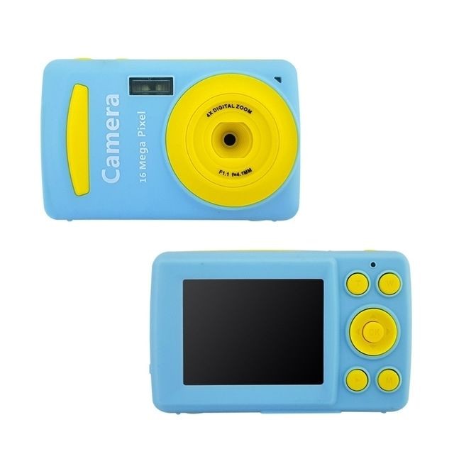 Wewoo - Caméras Enfants 2.4 pouces 16MP 720P Mini LSR Cam appareil photo numérique pour bébé mignon de bande dessinée jouet multifonction caméra anniversaire des (bleu) Wewoo  - Appareil photo jouet enfant