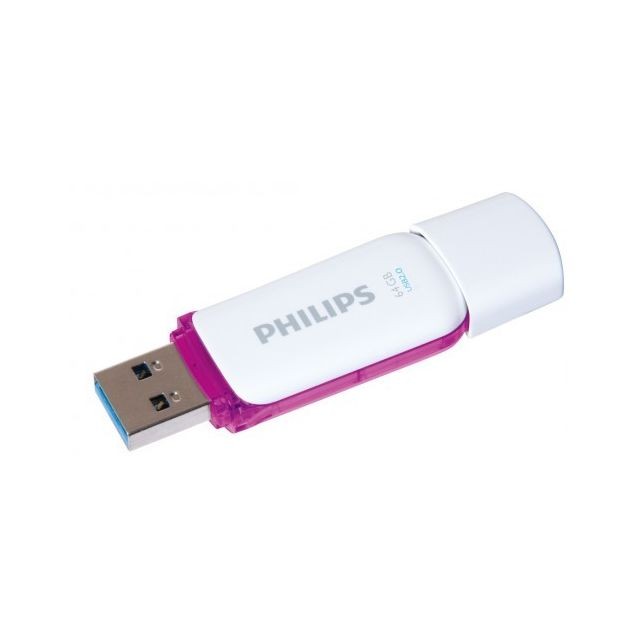 Philips - Clé USB 2.0 Snow Edition - 64Go - PHM64GBS2 - Blanc/Violet Philips - Clé USB Philips