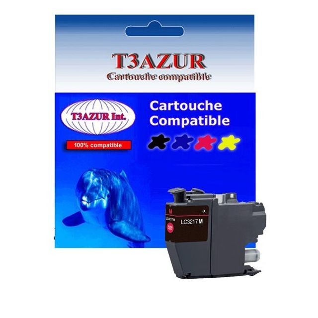 T3Azur - T3AZUR - Cartouche compatible Brother LC3217 XL Magenta (avec puce) T3Azur  - Cartouche, Toner et Papier