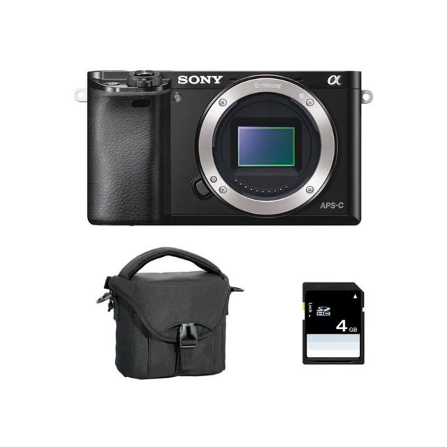 Sony - Appareil Hybride Boîtier nu Noir - ALPHA a6000 - Appareil Photo Wi-fi