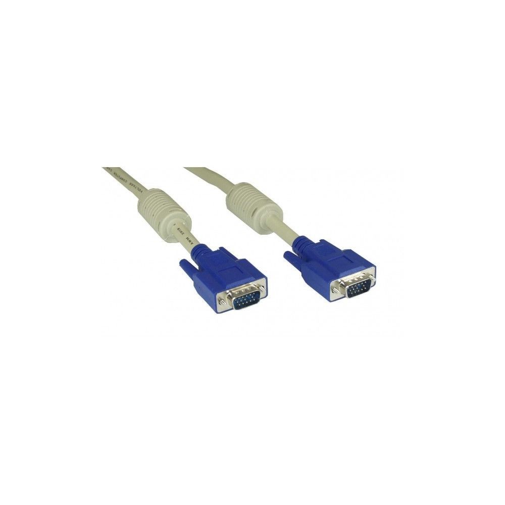 Alpexe InLine® S-VGA Kabel, 15pol HD Stecker / Stecker, beige, 0,5m