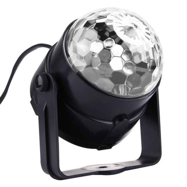 Effets à LED LED Boule à facette 1W x 3 mini magique tournante d'étape de la avec à télécommande, prise des USA / EU