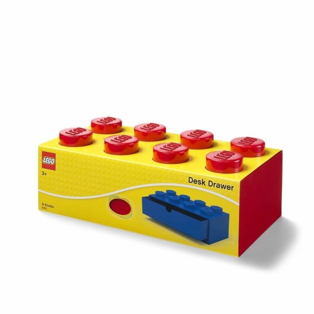 Lego Lego Boîte de Rangement empilable 8 Boutons Rouge Taille L