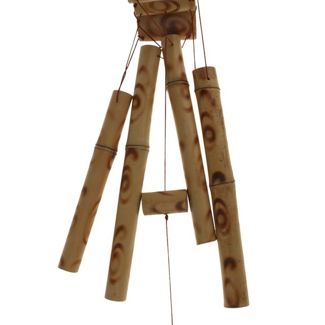 Petite déco d'exterieur 2x carillon de vent en bambou carillon windchime extérieur décor de jardin papillon et marron foncé