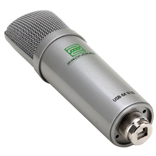 Pronomic Pronomic USB-M 910 Podcast microphone à condensation, y compris le câble, la bobine et létui