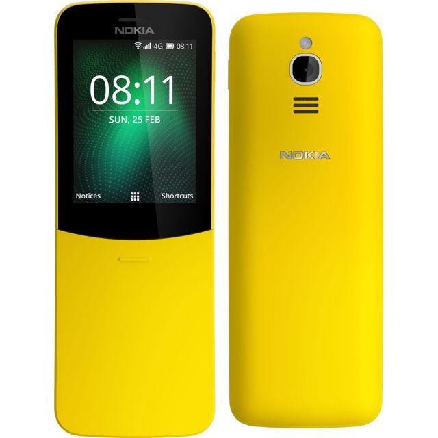 Nokia - 8110 - 4G - Jaune Nokia  - Téléphone Portable