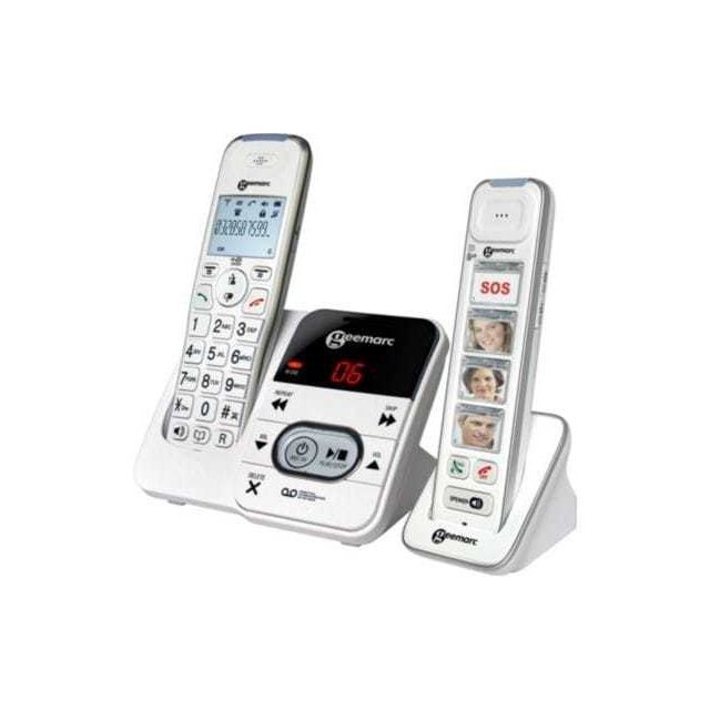 Geemarc - Téléphone sans fil GEEMARC Pack Mobility 295 Blanc - Téléphone fixe Pack reprise