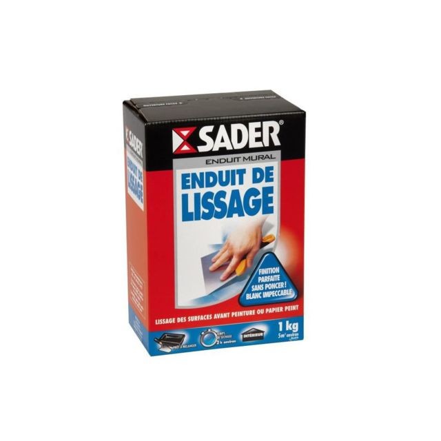 Sader - SADER Boîte Enduit Lissage Poudre - 1kg - Sader