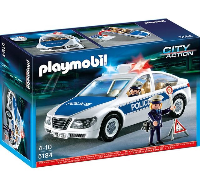 Playmobil - Voiture de police avec lumières clignotantes - 5184 - Playmobil