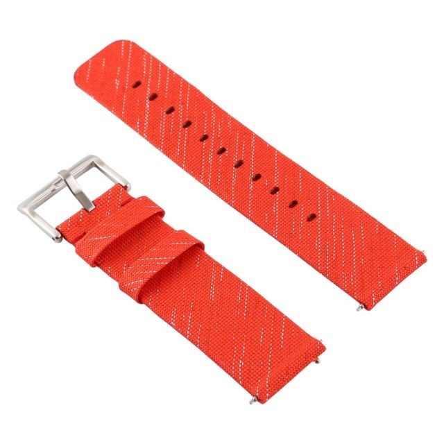 Wewoo - Bracelet pour montre connectée Dragonne en toile mode simple Fitbit Versa / 2 Orange Wewoo  - Bracelet connecté