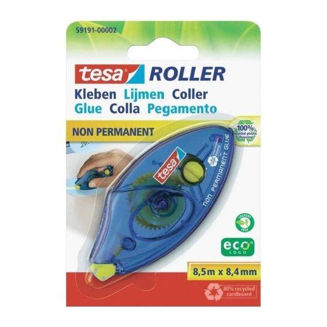 Colles et pistolets à colle Tesa TESA Roller jetable colle non permanente - 8,4 mm