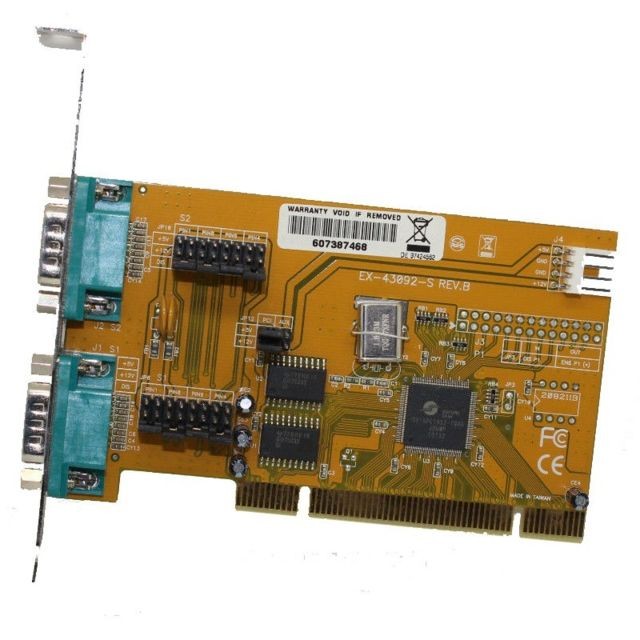 Fujitsu - Carte PCI 2 Ports RS-232 Série DB9 Fujitsu Celsius Esprimo EX-43092-S REV.B PC - Fujitsu