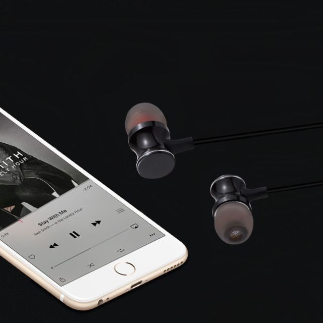 Casque Ecouteurs Bluetooth Metal pour SONY Xperia C4 Smartphone Sans Fil Telecommande Son Main Libre INTRA-AURICULAIRE Universel (NOIR)