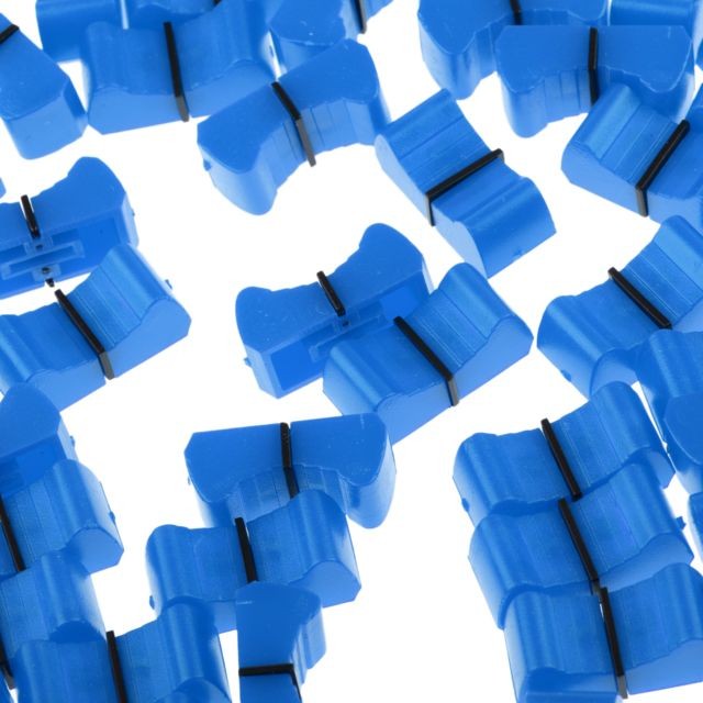 marque generique 100 boutons de curseur fader pour mixeur côtelé à curseur sensible au toucher, 8 pièces, bleu