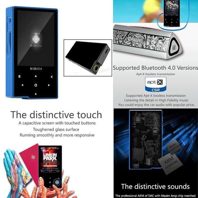 marque generique - AP60 DSD Sans Perte Audio Bluetooth 4.0 Apt-X Baladeur MP3 Lecteur BU - Lecteur MP3 / MP4 Bluetooth