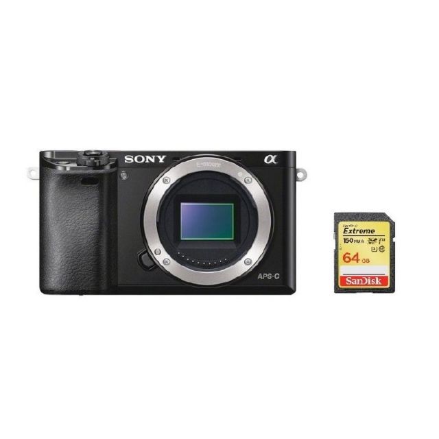 Sony - SONY A6000 Body Black + 64GB SD card - Reflex Numérique