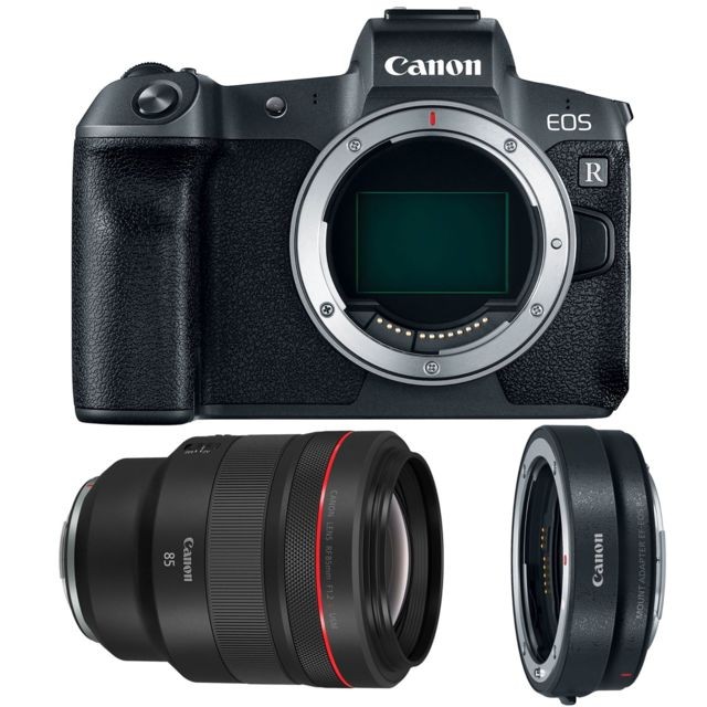 Canon - CANON EOS R + RF 85mm F1.2 L USM + EF-EOS R Mount Adapter - Reflex Numérique