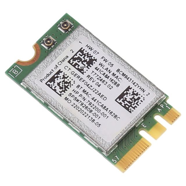 Wewoo BCM943142Y M.2 NGFF Carte réseau Bluetooth 4.0 sans fil 150Mbps 802.11b / g / n