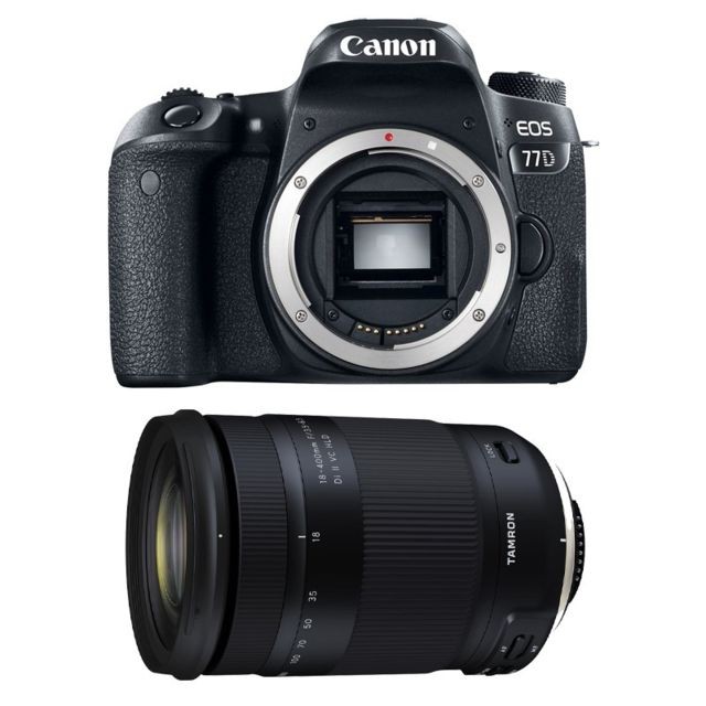 Canon - PACK CANON EOS 77D + TAMRON 18-400 VC Canon  - Reflex Numérique Canon
