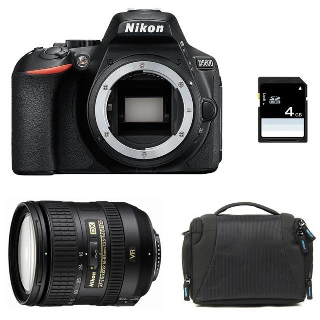 Nikon - PACK NIKON D5600 + 16-85 VR + Sac + SD 4Go Nikon  - Reflex professionnel