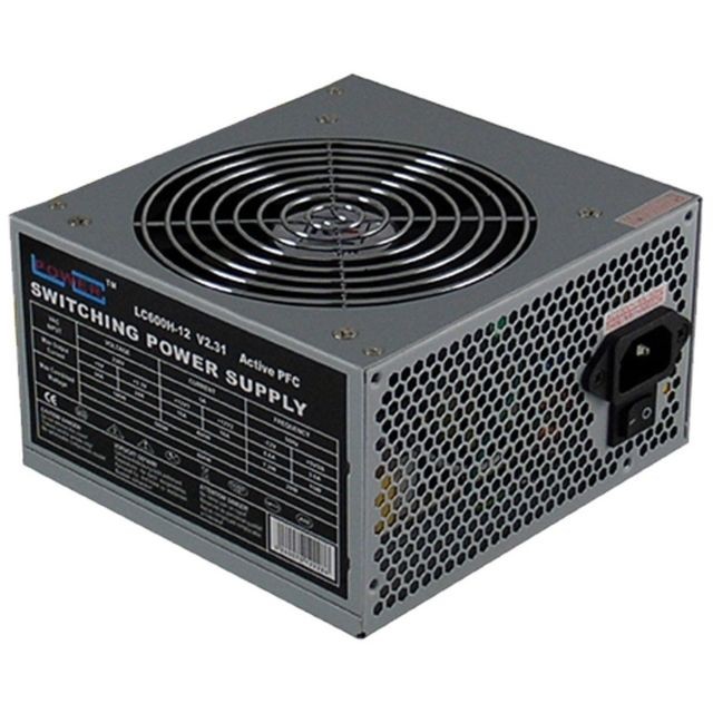 Kits PC à monter marque generique Alimentation ATX LC-Power ventilateur 120mm, LC600-12 V2.31, 450W, PFC actif, 80 PLUS Bronze, (en vrac)
