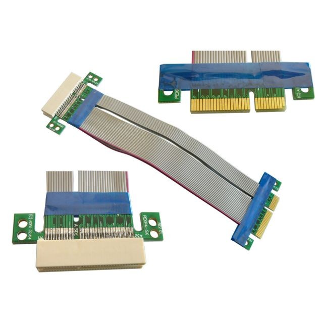 Kalea-Informatique - Riser PCI Express 1 port PCIe 4x - SOUPLE Longueur totale 185mm Longueur totale 185mm Kalea-Informatique  - Accessoires SSD