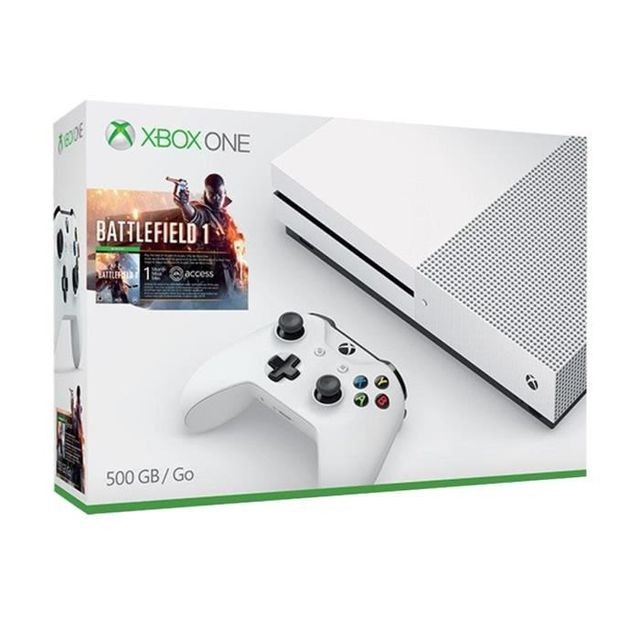 Microsoft - Xbox One S 500 Go + Battlefield 1 Microsoft   - Battlefield 1 Jeux et Consoles