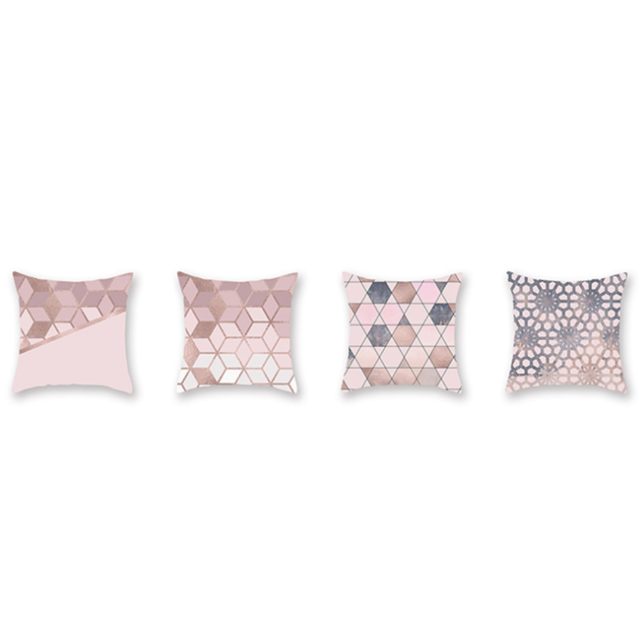 marque generique - YP Select 4Pcs Rose Golden Powder Pillow et Peach Skin Velvet Pillow Sleeve - 2 Rose 45X45Cm marque generique  - Canape rose