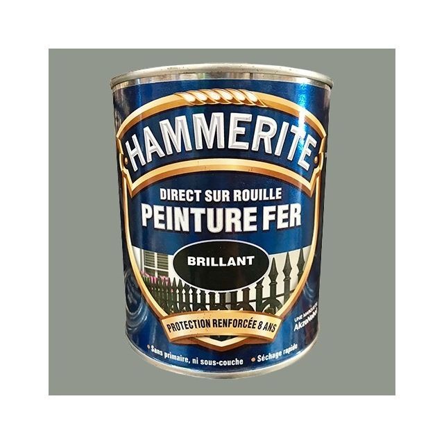 Hammerite - HAMMERITE Peinture Fer Direct sur Rouille Gris Nuage Brillant Hammerite  - Peinture extérieure Hammerite