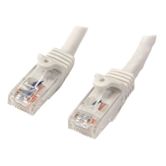 Startech - Câble réseau Cat6 UTP sans crochet de 7 m - Cordon Ethernet RJ45 anti-accroc - M/M - Blanc - Startech