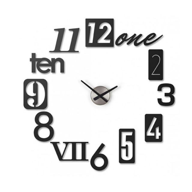 Umbra - Horloge Murale Design Numbra  - Umbra - Horloges, pendules Aspect rouillé et noir