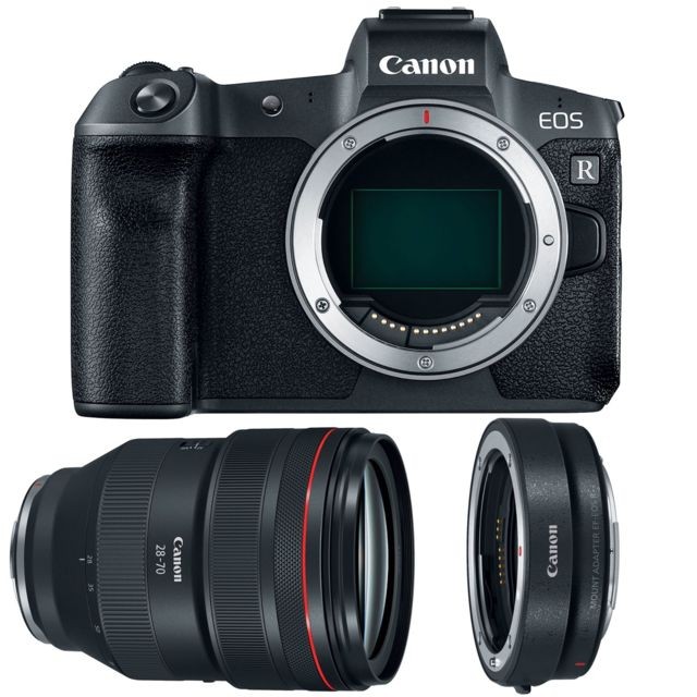 Canon - CANON EOS R + RF 28-70mm F2L USM + EF-EOS R Mount Adapter Canon   - Reflex Numérique