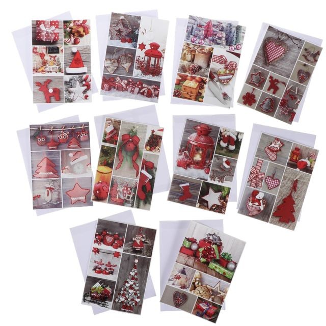 marque generique - Cartes de voeux Noël en vrac enveloppes en papier - Décorations de Noël marque generique