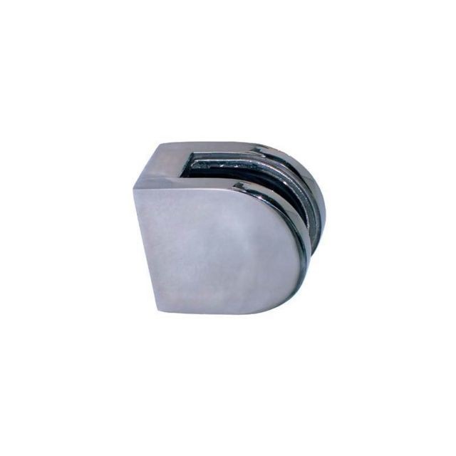 Adler - Pince de fixation inox - Pour verre d'épaisseur : 8 à 10 mm - Dimensions : 60 x 55 mm - Décor : Poli miroir - ADLER - Adler