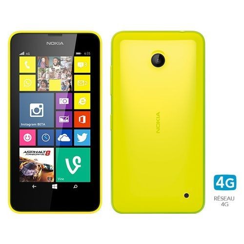 Smartphone Android Nokia Lumia 635 jaune