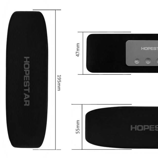 Enceintes Hifi Enceinte Bluetooth étanche noir mini haut-parleur portable sans fil Bluetooth, micro intégré, soutien AUX / main appel gratuit / FM / TF