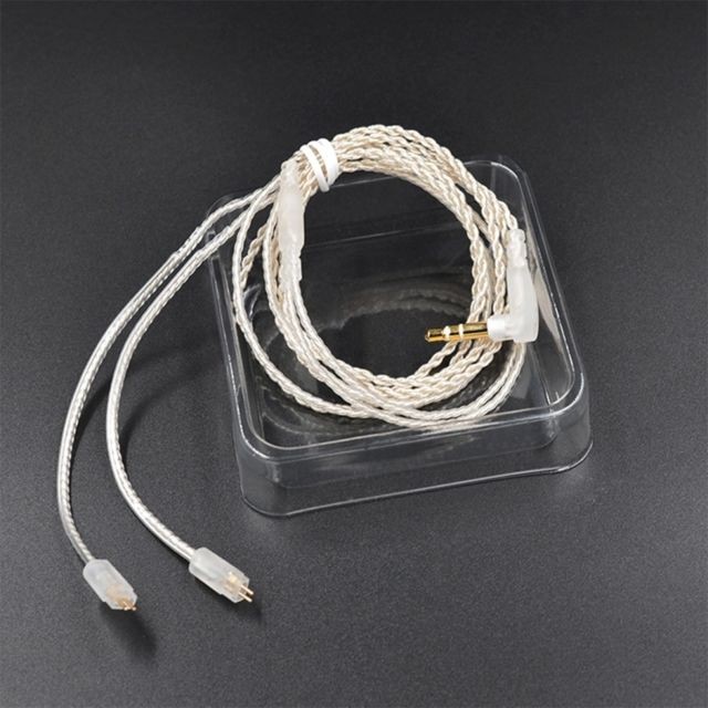 Wewoo - Câble argent et d'écouteur audio plaqué à texture torsadée Jack 3,5 mm applicable à KZ ED12 Wewoo - Wewoo
