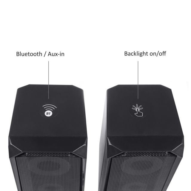 marque generique Haut-parleurs d'ordinateur portable 10W Audiocore AC845 noir Bluetooth 4.2 Commande tactile