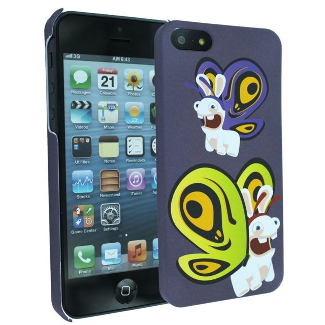 Coque, étui smartphone Lapins Cretins Coque Butterfly Lapins Cretins pour iPhone 5