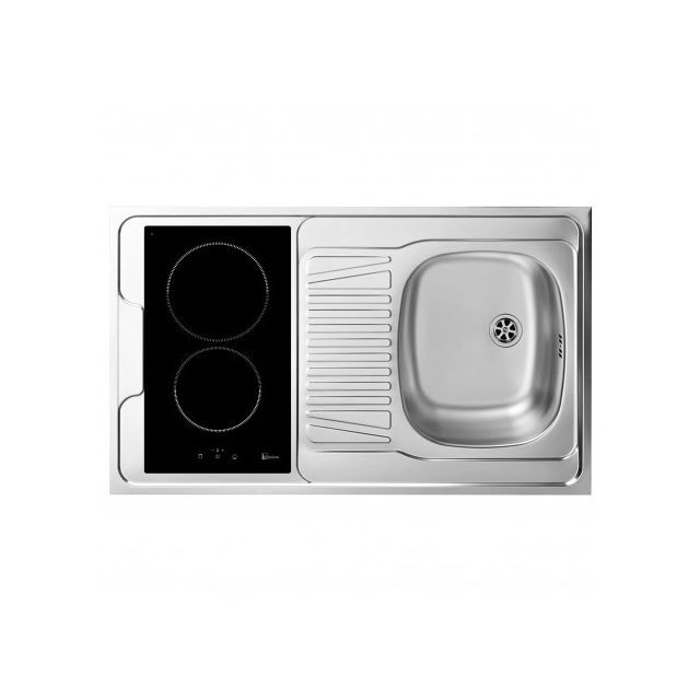 Mezieres - EVIER INOX REVERSIBLE 1 CUVE 100 CM DOMINO INDUCTION - Plomberie & sanitaire