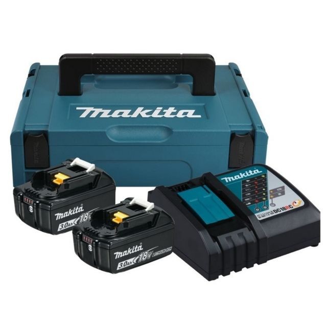 Nettoyeurs haute pression Makita Makita - Chargeur et batterie 18V 2x3Ah Li-Ion avec coffret - 197952-5