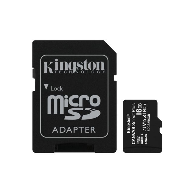 Kingston - Canvas Select Plus 16 Go - Carte mémoire Micro sd