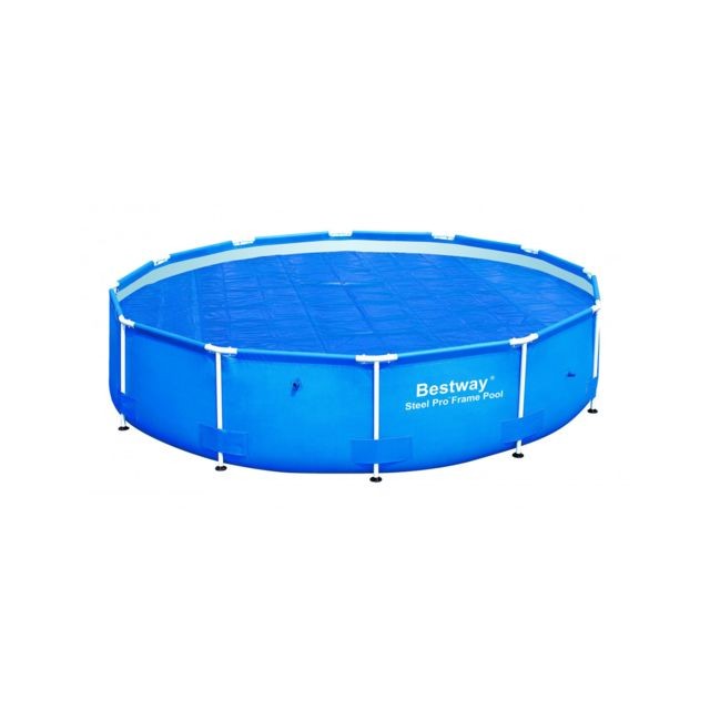 Bestway -Bestway Couverture solaire de piscine ronde 462 cm Bleu Bestway  - Liner et tapis de sol piscine