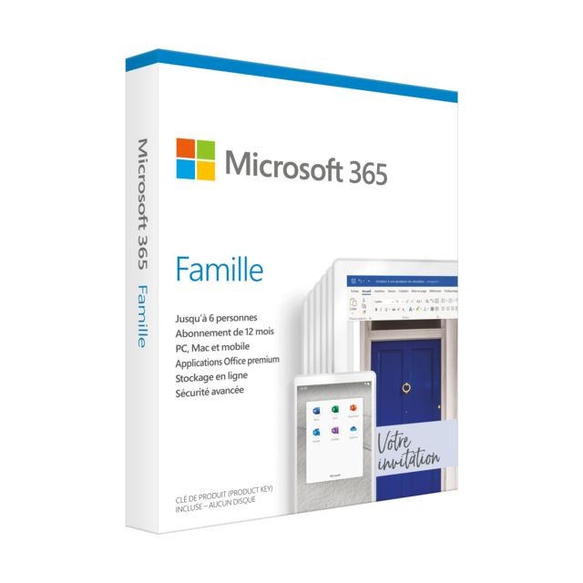 Microsoft - 365 Famille (physique – FPP) - Bureautique / Productivité