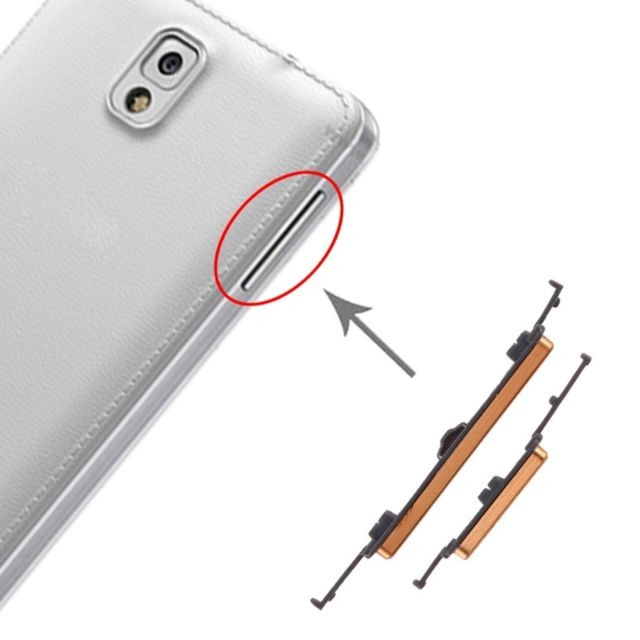 Autres accessoires smartphone Wewoo Pièce détachée 10 touches latérales définies pour Galaxy Note 3 or
